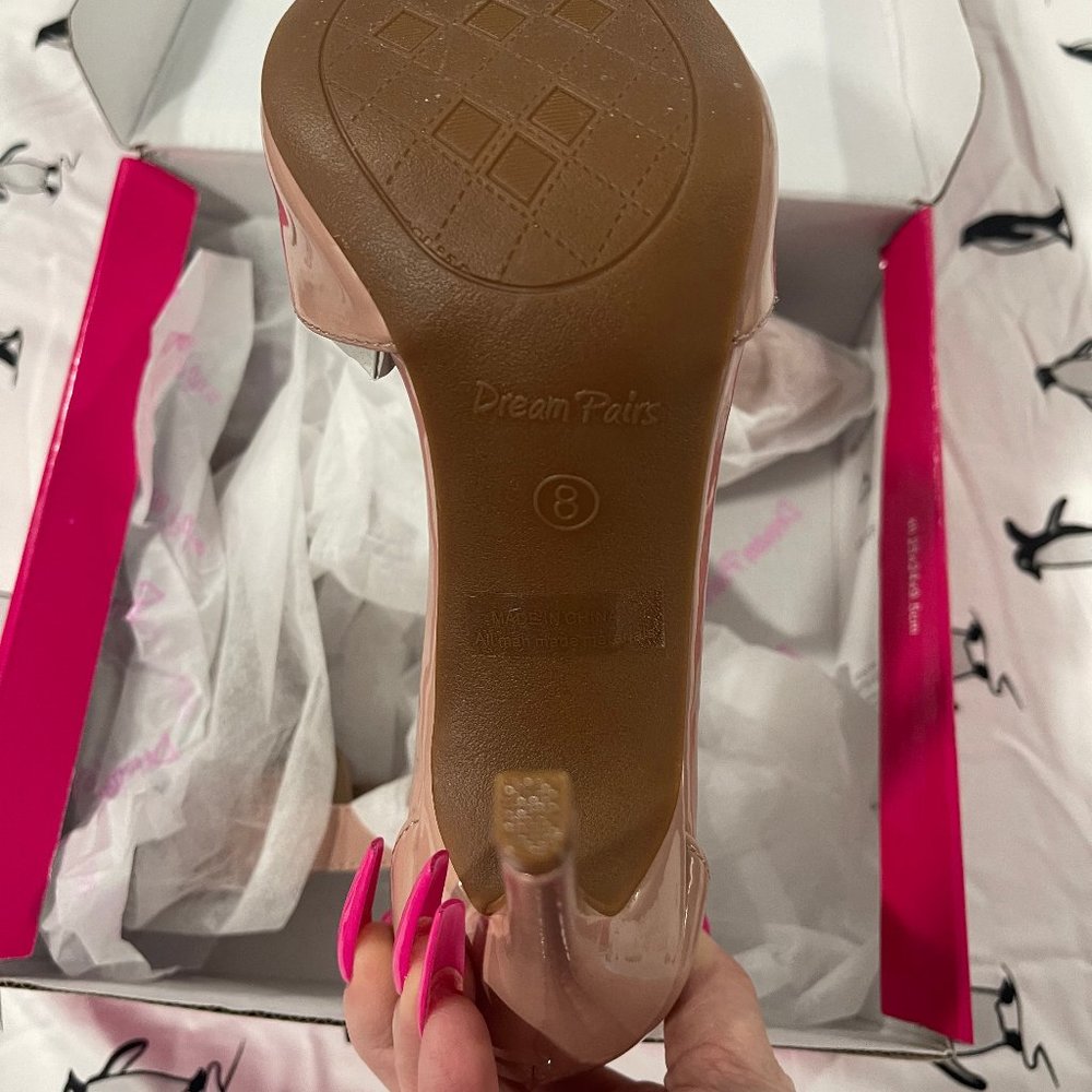 BNIB Nude Closed Toe Heels - Picture 2 of 3